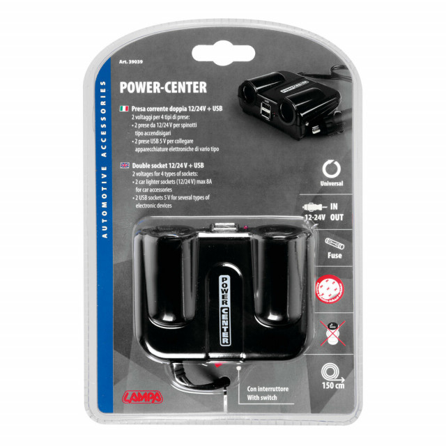Priza dubla bricheta cu 2xUSB 8A 12/24V [6]