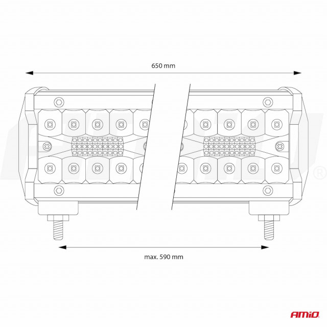 Proiector 160 led-uri  650 x 74mm  540W [4]
