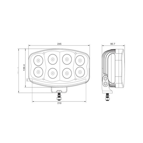Proiector 18 led-uri 12/24V [3]