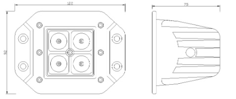 Proiector 4 led-uri 12/24V [6]