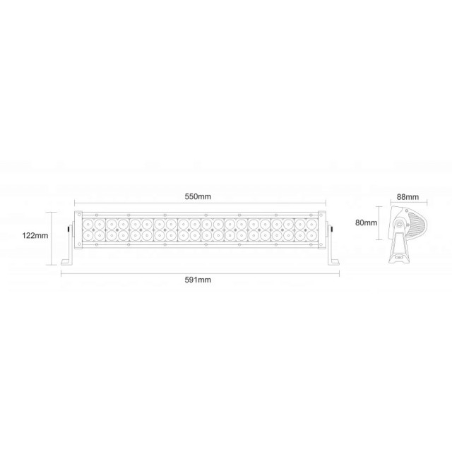 Proiector 40 led-uri  591mm curbat 120W [2]