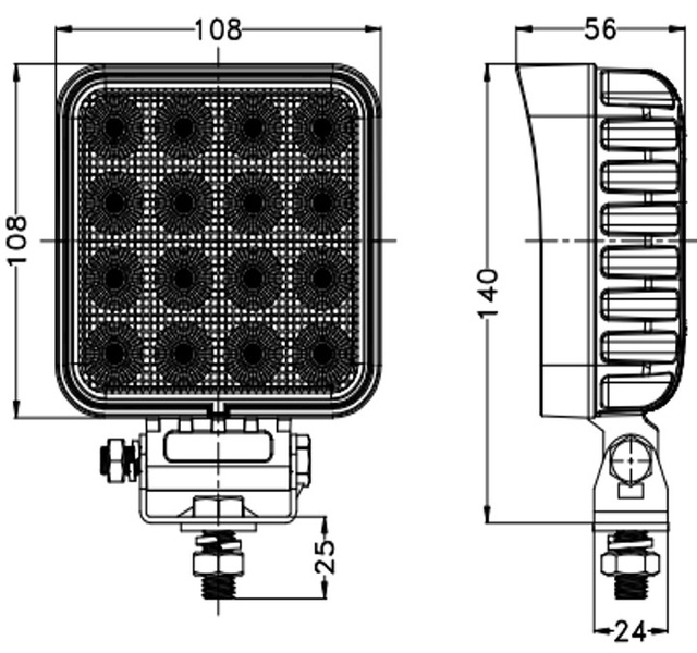 Proiector 64 LED 64 W 10–30 V [2]