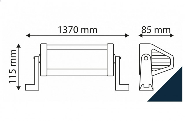 Proiector curbat 100LED, 300W , Combo [2]