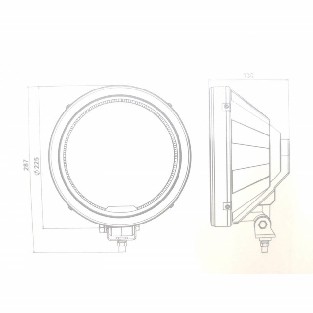 Proiector faza lunga cu DRL LED si Angel Eye pentru Bullbar [3]