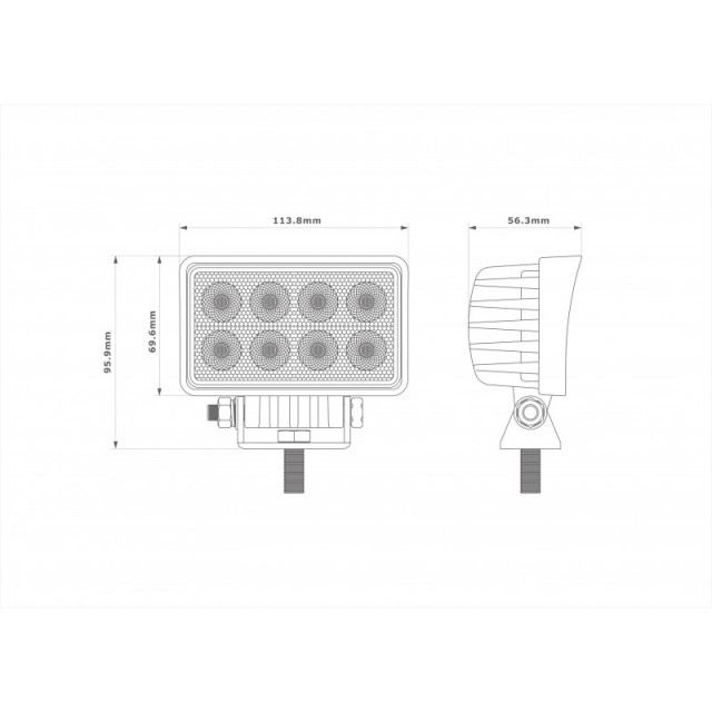 Proiector LED dreptunghiular 24W [4]