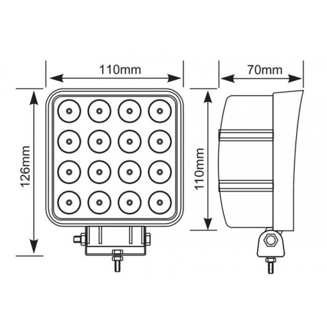 Proiector LED patrat 48W [4]