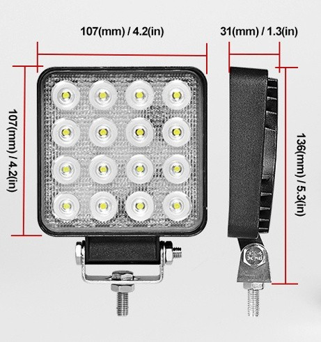 Proiector LED patrat 48W (varianta SLIM) [3]