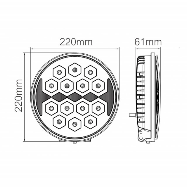 Proiector LED rotund cu pozitie 103W [2]