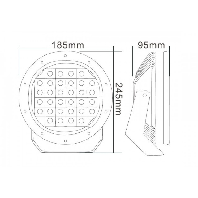 Proiector LED rotund cu pozitie 68W [3]