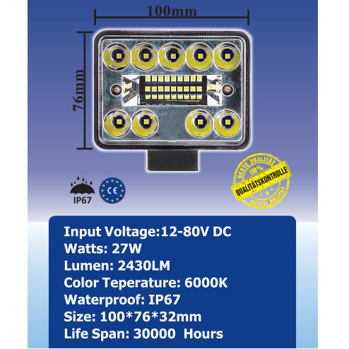 Proiector LED SMD - 27W - 2 FAZE [2]