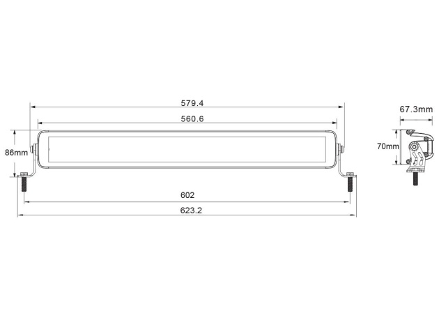 Proiector LED tip bara 12/24V 83W [2]