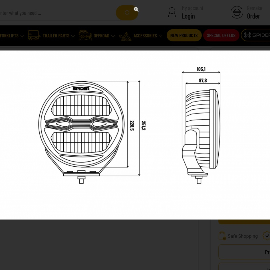 Proiector LED X-SPIDER NINJA rotunda [4]