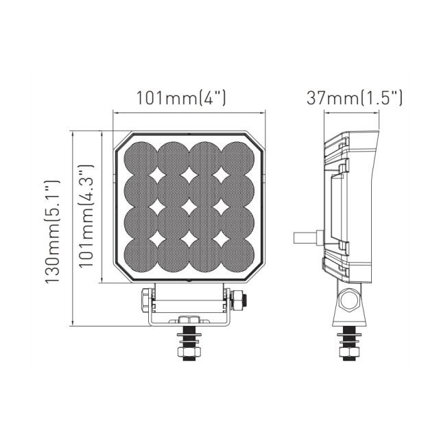 Proiector patrat 16 led-uri [3]