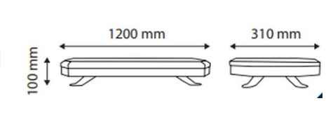 Rampa girofar 72 LEDURI 12-24V 120cm 10 functii cu magnet [6]