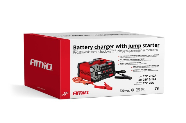 Redresor cu pornire Jump Starter 12/24V 2-12A, pornire 75ah [4]