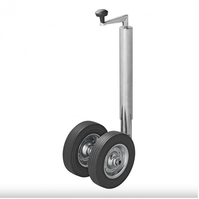 Roata de sprijin / manevra, teava de 48mm / anvelopa cauciuc plin 200 x 50 mm [2]