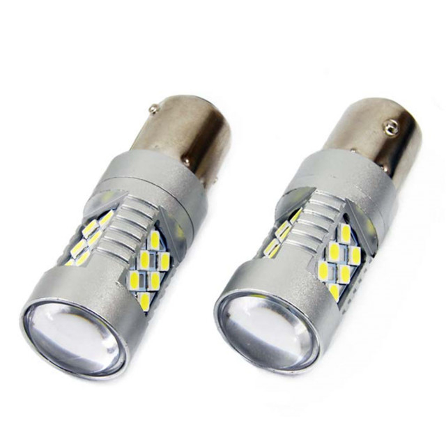 Set 2 becuri auto cu LED 12-24V, BA15S P21W , 24 SMD 3030 [2]
