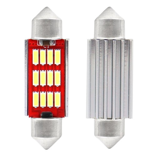 Set 2 becuri LED auto, sofit 39mm 12/24V [1]