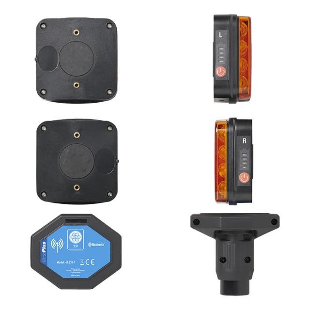 Set 2 lampi LED, pentru remorca, wireless, cu magnet [5]