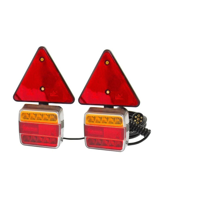 Set 2 lampi remorca cu LED, cablu si prindere magnetica 12V [1]