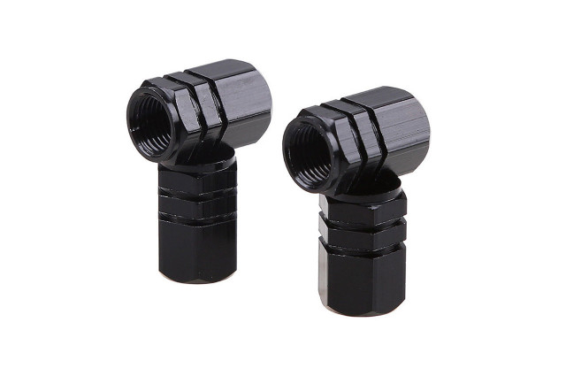 Set 4 capace pentru valva, din aluminiu, negru [2]