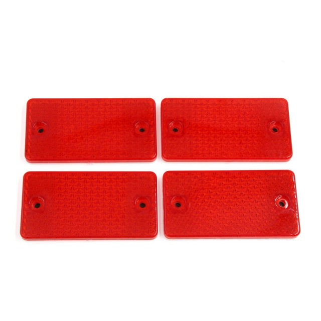 Set 4 catadioptri dreptunghiulari rosii adezivi [1]