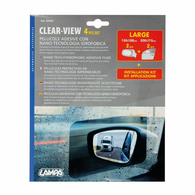 Set 4 folii universale pentru oglinzi sau geamuri auto antiaburire, anti stropire [4]