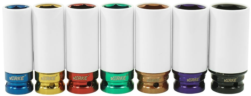 Set 7 chei tubulare de impact pentru jante de aluminiu, 1/2" [1]