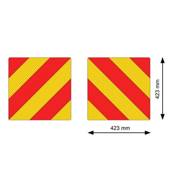 Set autocolante reflectorizante Gabarit rosu/galben 42.3 x 42.3 [2]