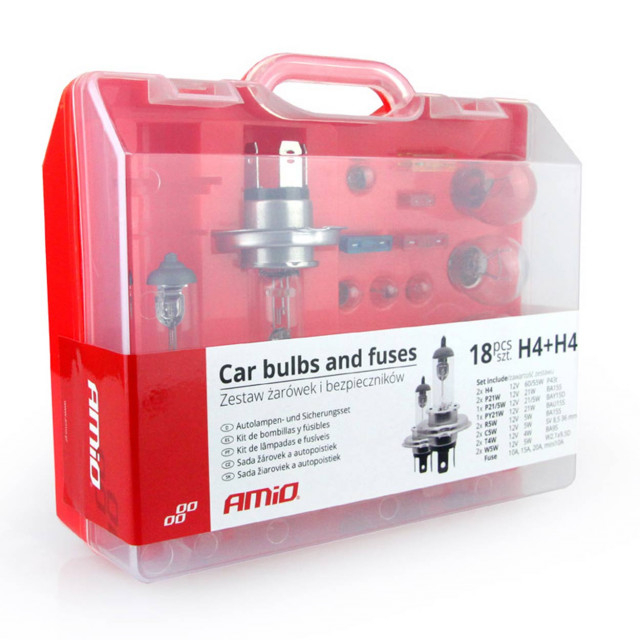 Set becuri cu halogen si sigurante 18buc - 2x H4 [1]