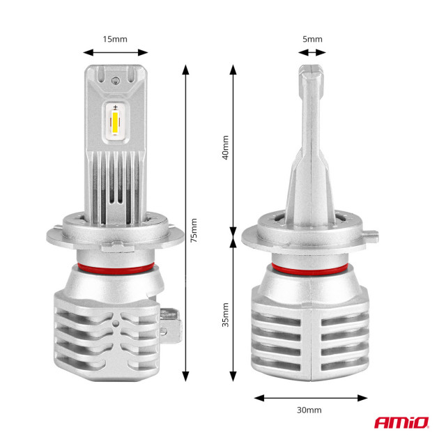 Set Becuri Far LED H7 12V Canbus [2]