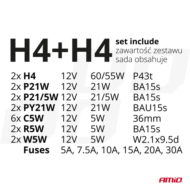 Set becuri H4 si sigurante 30 buc [3]