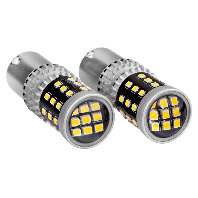 Set becuri stop frana LED Canbus 2016  , 1157 BAY15D P21/5W alb 12V/24V [3]