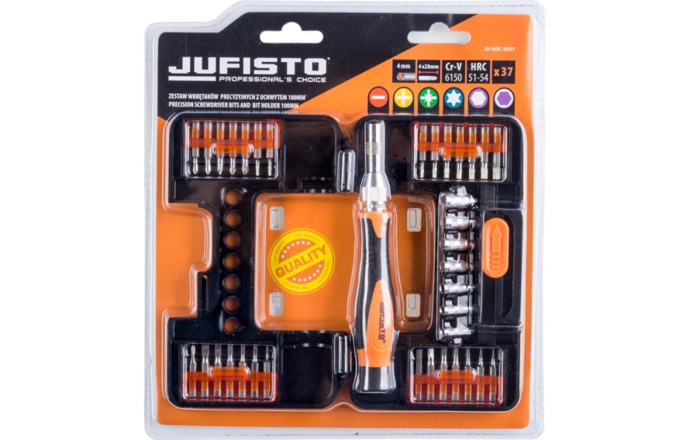 Set de biti de surubelnita Precision cu surubelnita, 37 buc [2]