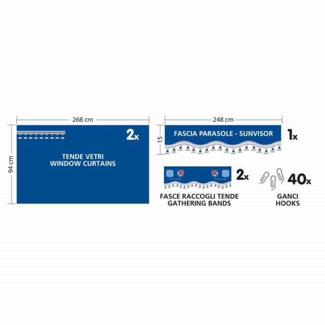 Set de perdele pentru camion din microfibra [4]