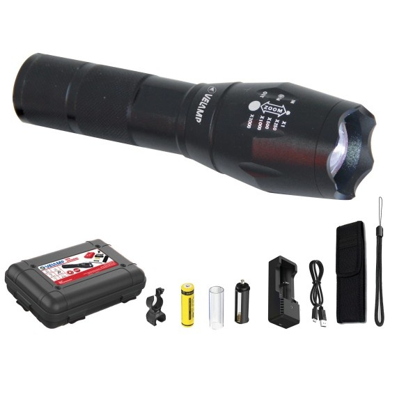 STEEL RECHARGEABLE: Lanterna reincarcabila LED 10W super accesorizata [1]