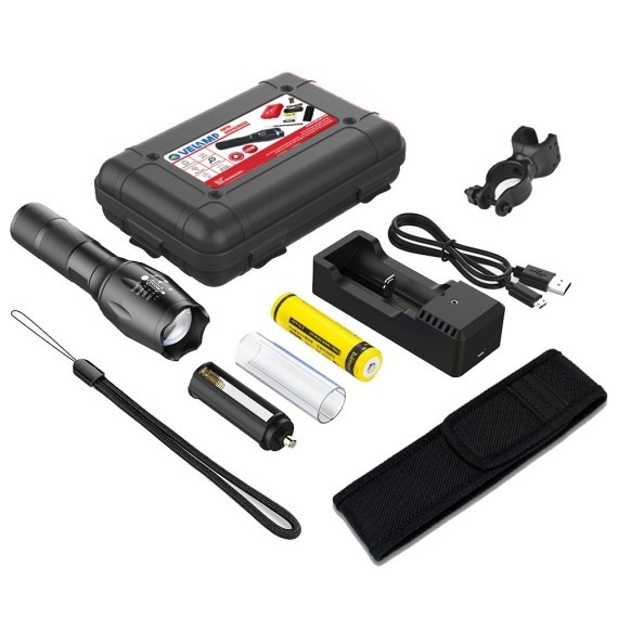 STEEL RECHARGEABLE: Lanterna reincarcabila LED 10W super accesorizata [2]