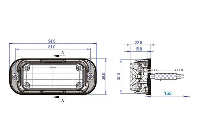 Stroboscop 4 led-uri 12V / 24V [2]