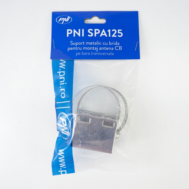 Suport metalic PNI SPA125, cu brida metalica, pentru montaj antena pe bara transversala [7]