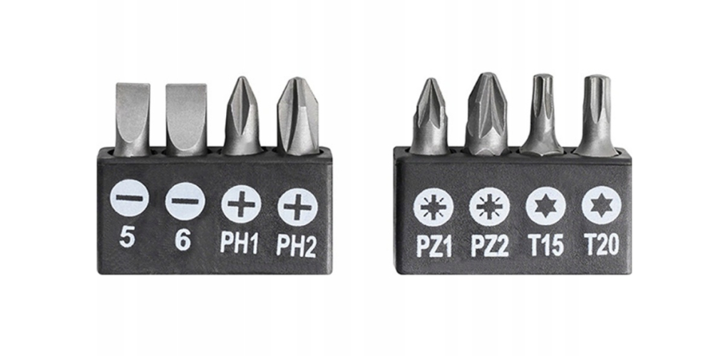 Surubelnita tip T, 9 capete de surubelnita [4]