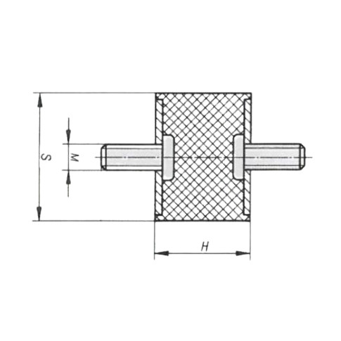 Tampon cilindric cauciuc 6/20X20MM [2]