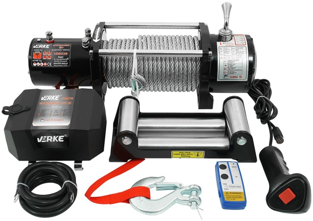 Troliu 12V 12000LBS cu cablu otel 24m [1]