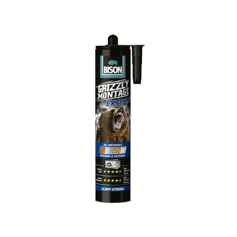 Adezive/Lichide/Solutii - Adeziv MS polimer superior BISON Grizzly Montage Extreme, alb, 435g