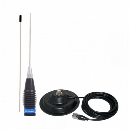 Statii Radio -Antene-Accesorii-Multimedia - Antena Radio CB Megawat ML 145 black cu magnet 145 PL