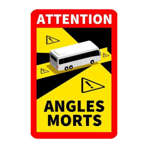 Placute/Autocolante ADR - Autocolant AUTOBUZ "Angles morts"