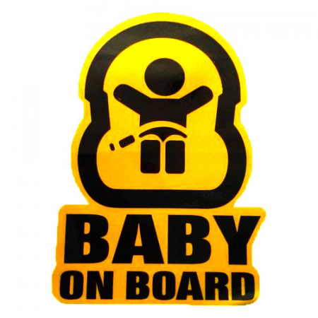 Accesorii Camion - Semiremorca - Autocolant "Baby on board reflectorizant"