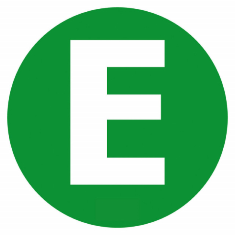 Placute/Autocolante ADR - Autocolant camion litera E 220mm