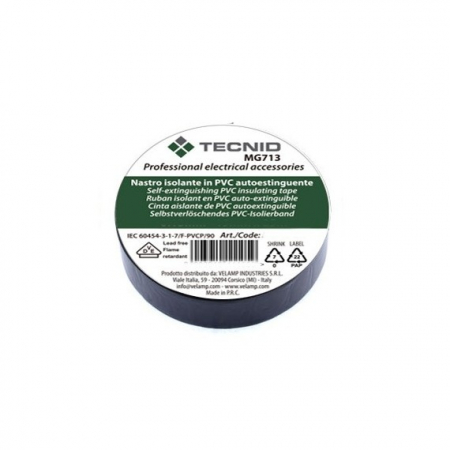 Banda izolatoare PVC, grosime 0.13 mm, 15 mm x 10 m. Neagra [1]