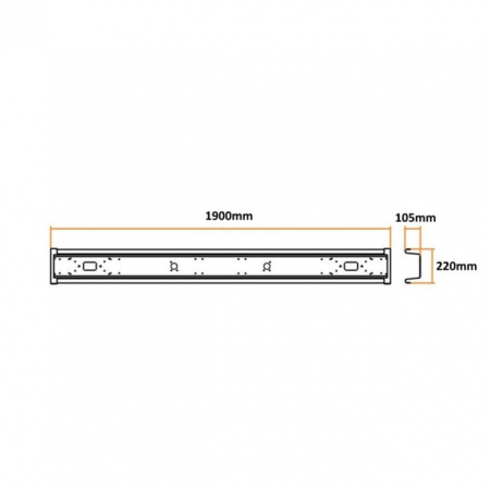 Bara metal cu capete de plastic 1900mm [2]