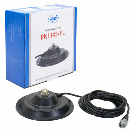Statii Radio -Antene-Accesorii-Multimedia - Baza magnetica PNI 145/PL 145mm contine cablu 4m si mufa PL259